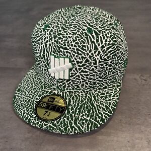 Vintage New Era x Undefeated UNDFTD Hat Elephant Print Green‎ White Y2K RARE
